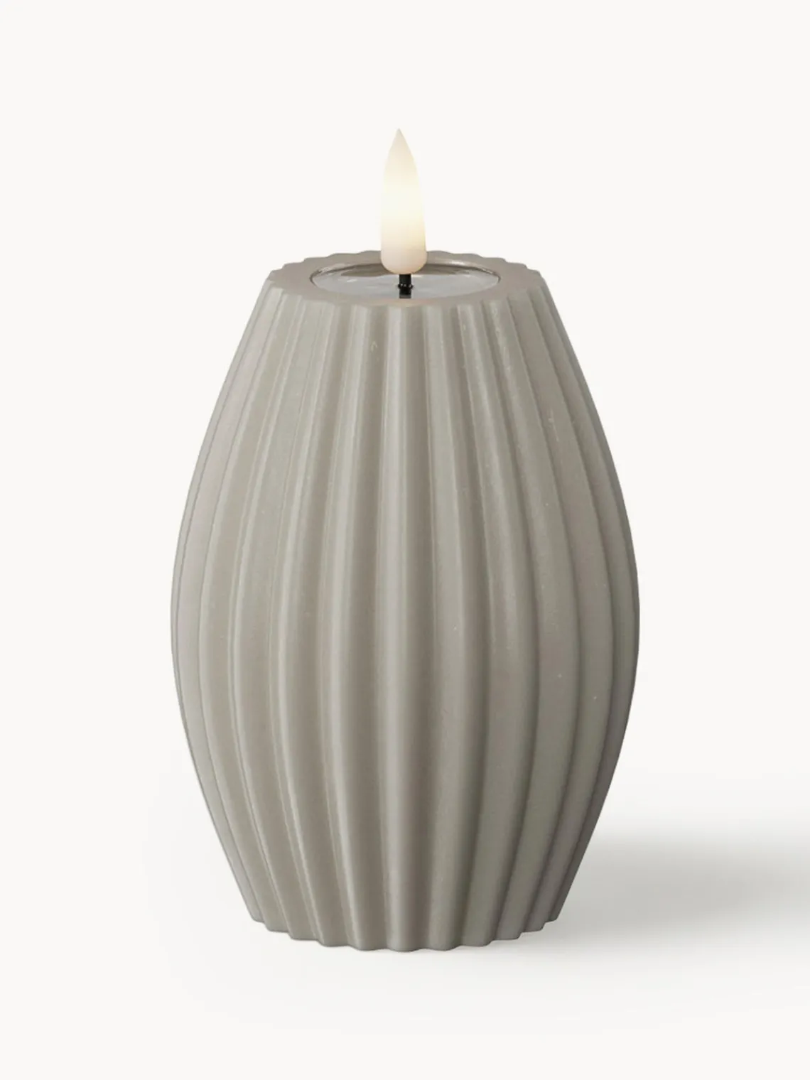 Sale Vela LED artesanal Round Stripe, 10 cm Velas Led|Velas Decorativas