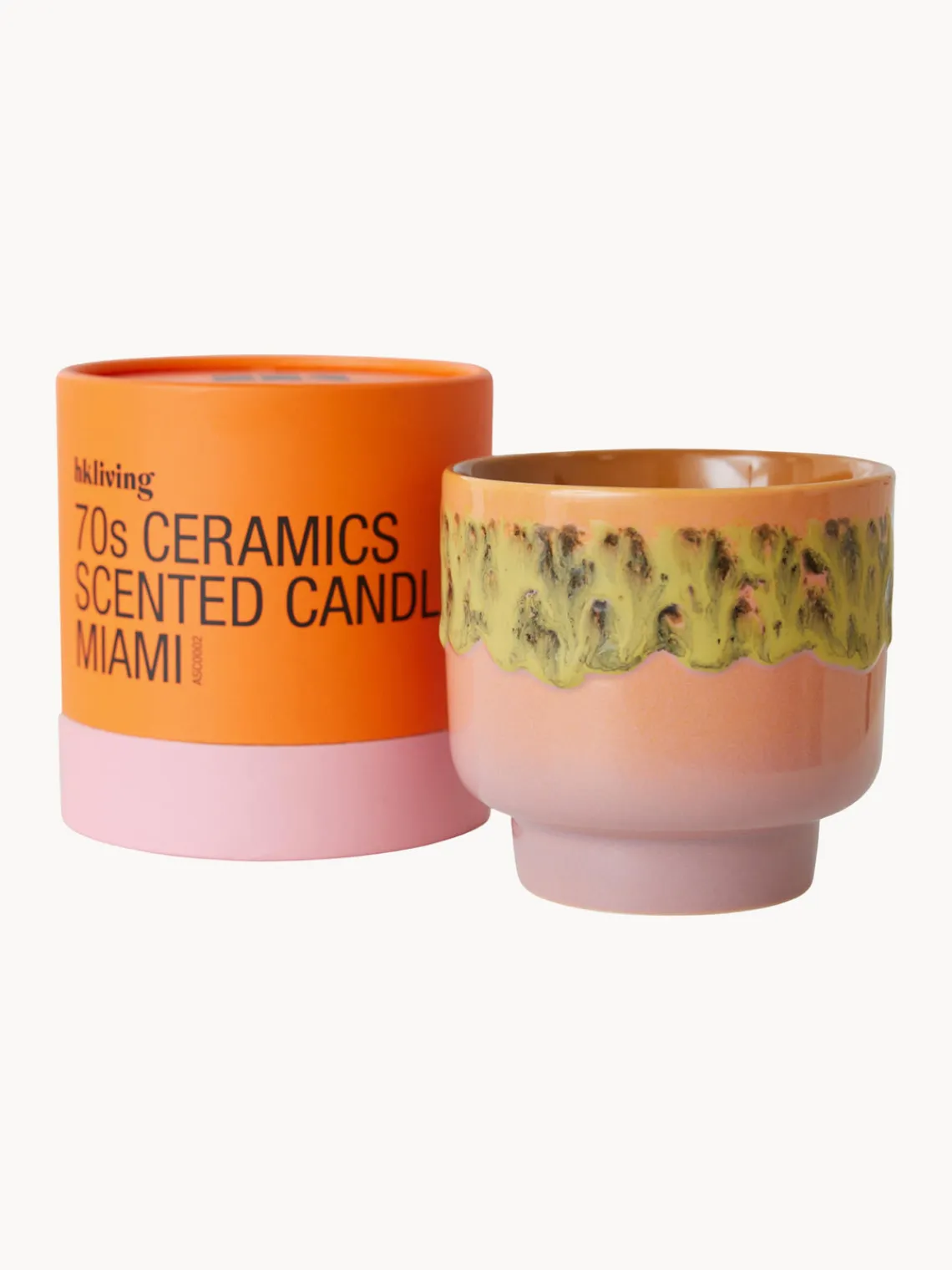 Velas Perfumadas|Velas Y Candelabros>HKLIVING Vela perfumada artesanal de dos mechas 70´s Rosas y vainilla