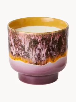 Velas Perfumadas|Jarrones>HKLIVING Vela perfumada artesanal de dos mechas 70´s (salvia y pétalos de rosa) Tonos lilas, naranja