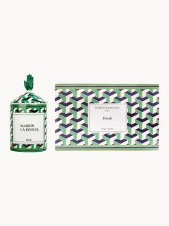 Velas Perfumadas|Jarrones></noscript>Maison La Bougie Vela perfumada artesanal Rivioli (gurjum, geranio y azafrán) Verde, negro, blanco