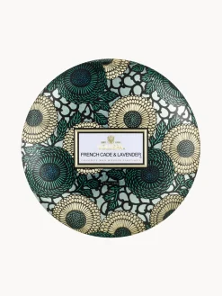 Velas Perfumadas|Jarrones></noscript>Voluspa Vela perfumada artesanal de tres mechas Japonica Collection (madera de cacao, verbena y lavanda) Madera de cedro francés, verbena y lavanda búlgara