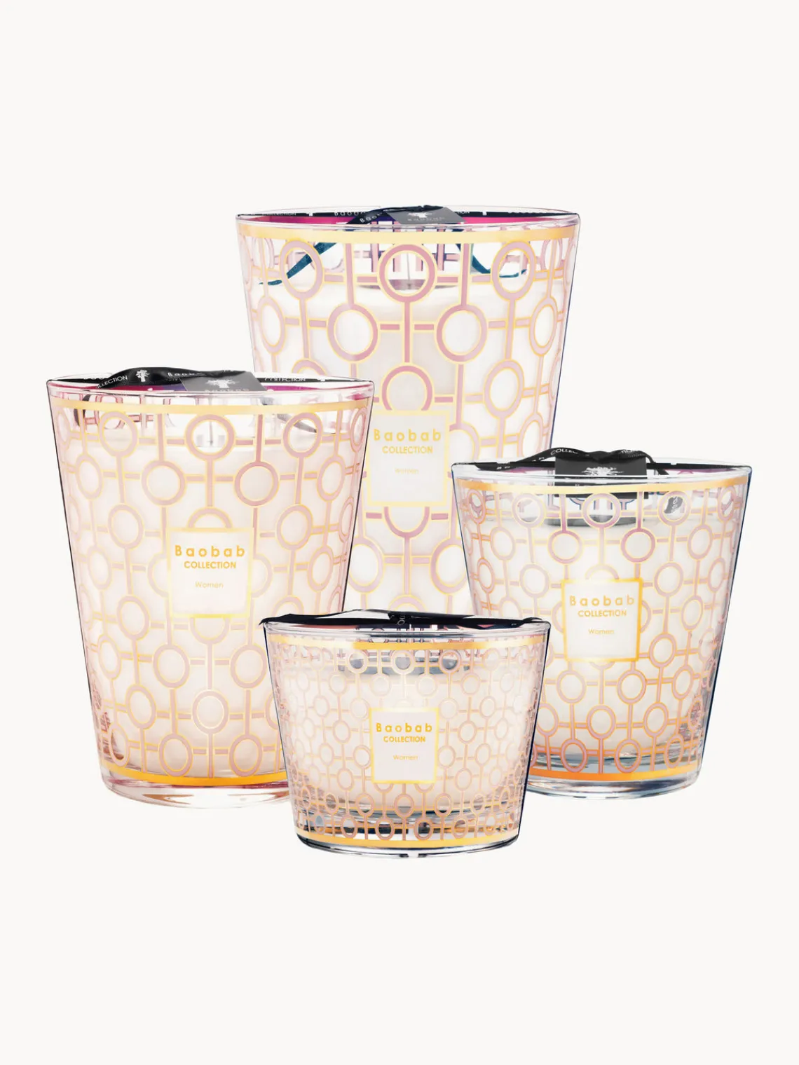 Velas Perfumadas|Jarrones>Baobab Vela perfumada de cuatro mechas Women (magnolia, rosa, almizcle)