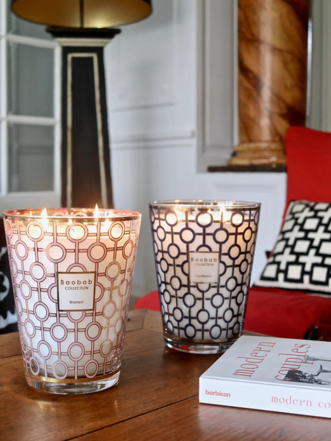 Velas Perfumadas|Jarrones>Baobab Vela perfumada de cuatro mechas Gentlemen (ron, azafrán, ládano)