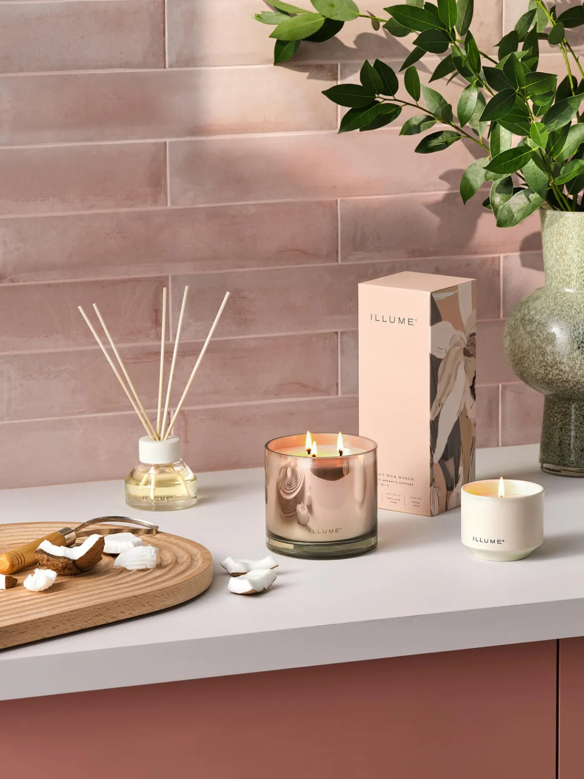 New Vela perfumada de tres mechas Statement Velas Perfumadas|Jarrones