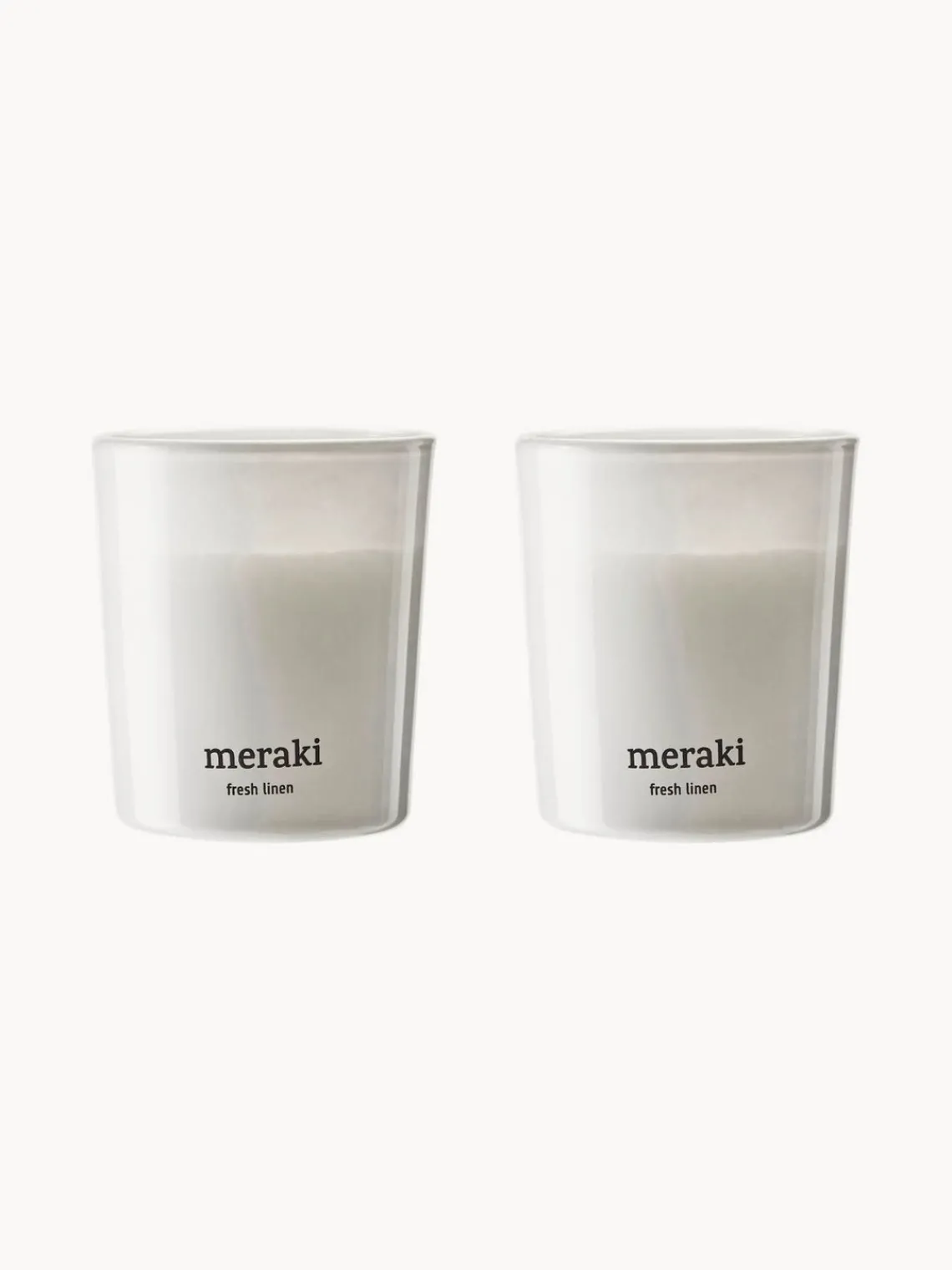 Velas Perfumadas|Jarrones>Meraki Vela perfumada pequeña Fresh Linen Jazmín y rosa