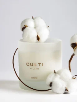 Velas Perfumadas|Jarrones>Culti Milano Vela perfumada Tessuto Hojas de cassis, flores de algodón, jazmín, almizcle blanco
