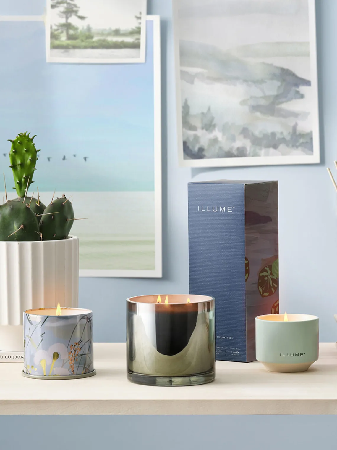 Velas Perfumadas|Jarrones>Bloomingville Vela perfumada Vanity Tin Jazmín y rocío marino salado