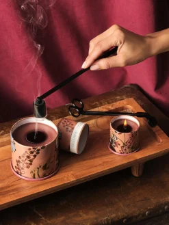 Best Vela perfumada Vanity Tin (almizcle de cachemira, hoja de tabaco y naranja) Velas Perfumadas|Jarrones