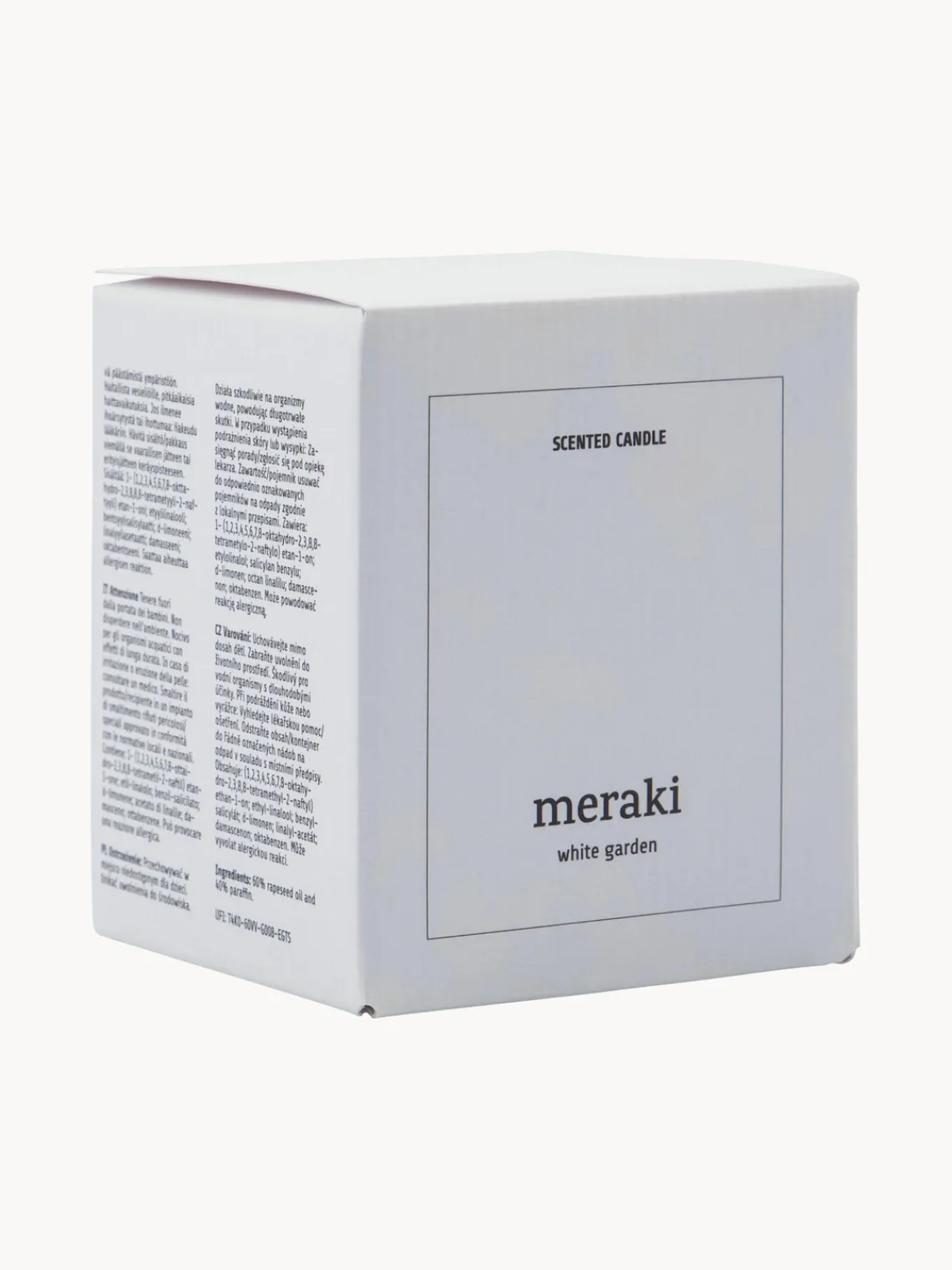 Velas Perfumadas|Jarrones>Meraki Vela perfumada White Garden (ciclamen y jazmín) Blanco