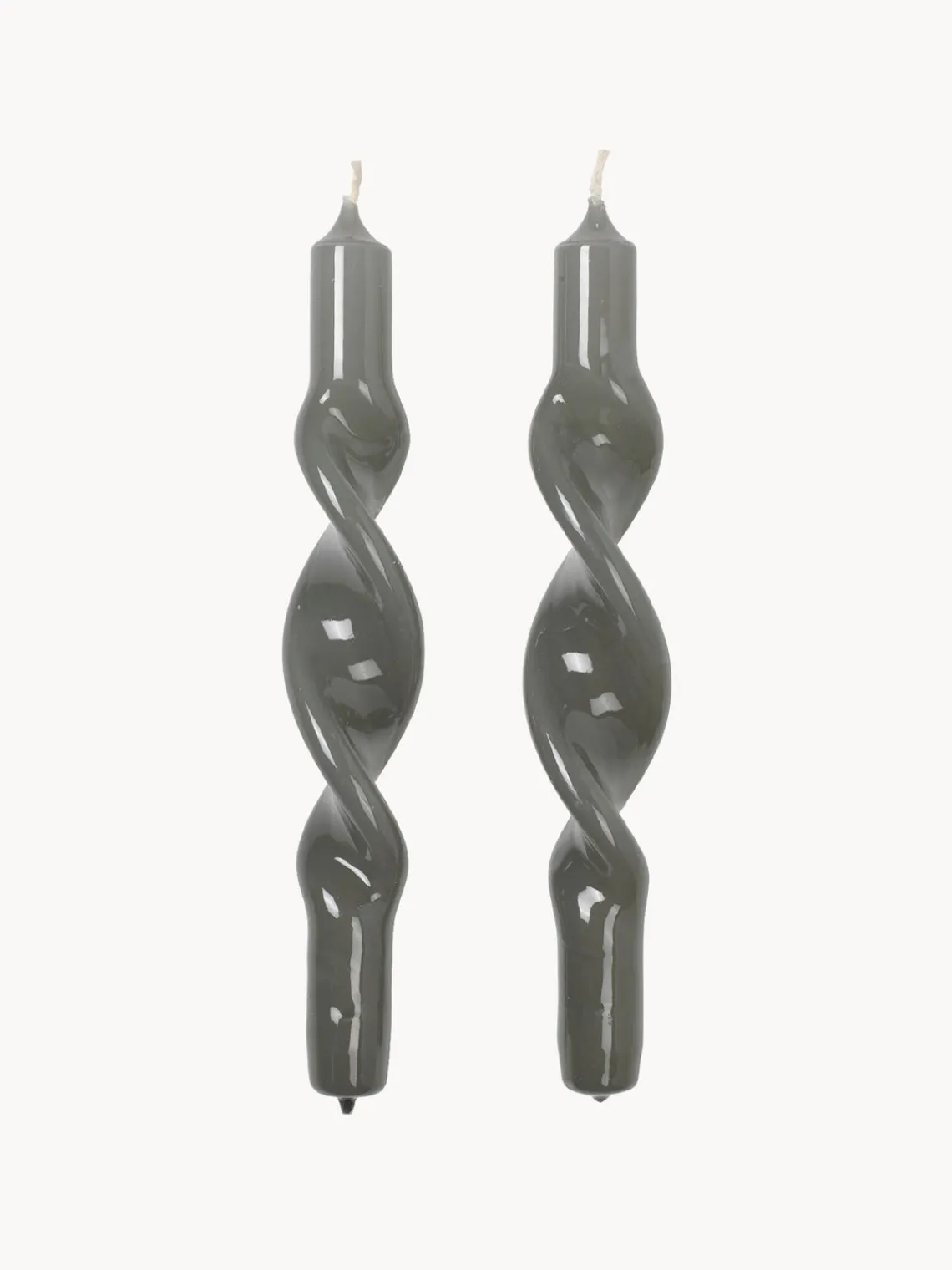 Outlet Velas cónicas artesanales Twist, 2 uds. Velas Decorativas|Jarrones