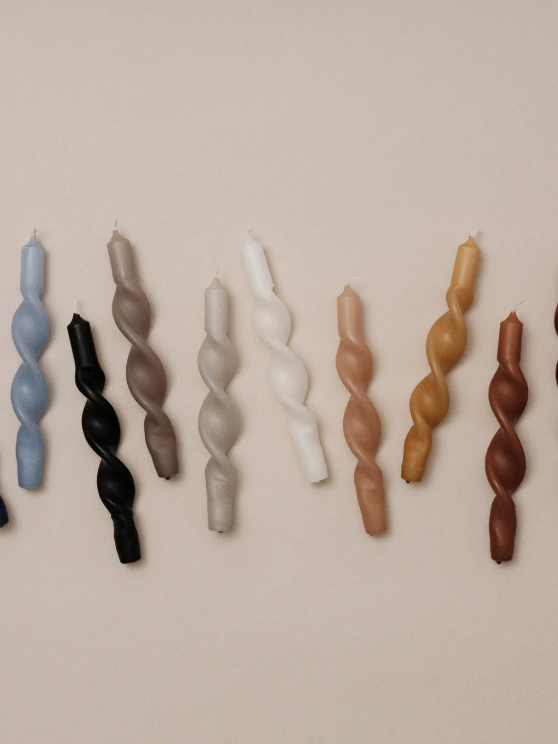 Outlet Velas cónicas artesanales Twist, 2 uds. Velas Decorativas|Jarrones