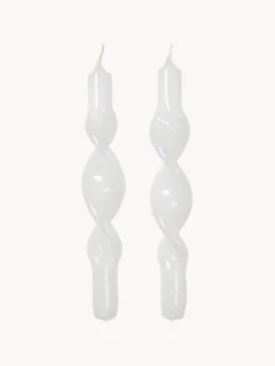 Hot Velas cónicas artesanales Twist, 2 uds. Velas Decorativas|Jarrones