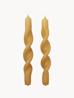 Sale Velas cónicas artesanales Twist, 2 uds. Velas Decorativas|Jarrones