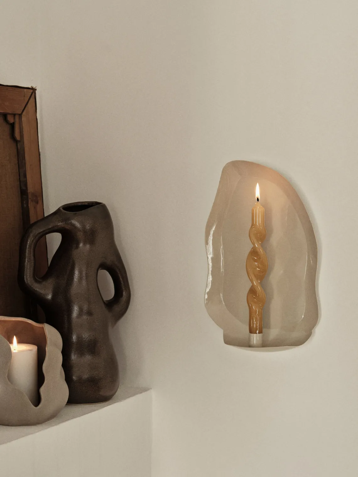 Sale Velas cónicas artesanales Twist, 2 uds. Velas Decorativas|Jarrones