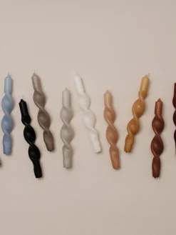 Sale Velas cónicas artesanales Twist, 2 uds. Velas Decorativas|Jarrones