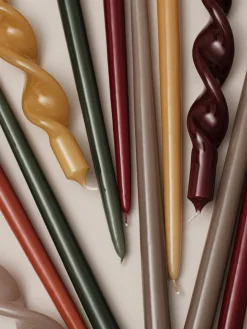 Velas Decorativas|Jarrones>Broste Copenhagen Velas cónicas artesanales Twist, 2 uds. Amarillo sol