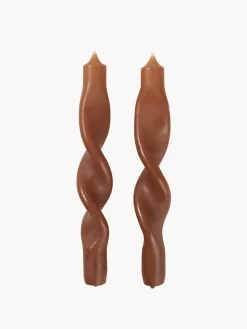 Sale Velas cónicas artesanales Twist, 2 uds. Velas Decorativas|Jarrones