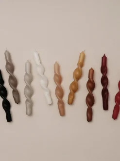 Sale Velas cónicas artesanales Twist, 2 uds. Velas Decorativas|Jarrones