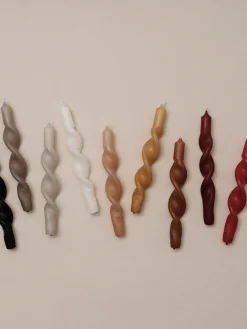 Velas cónicas artesanales Twist, 2 uds. Velas Decorativas|Jarrones