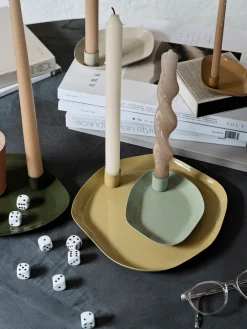 Outlet Velas cónicas artesanales Twist, 2 uds. Velas Decorativas|Jarrones