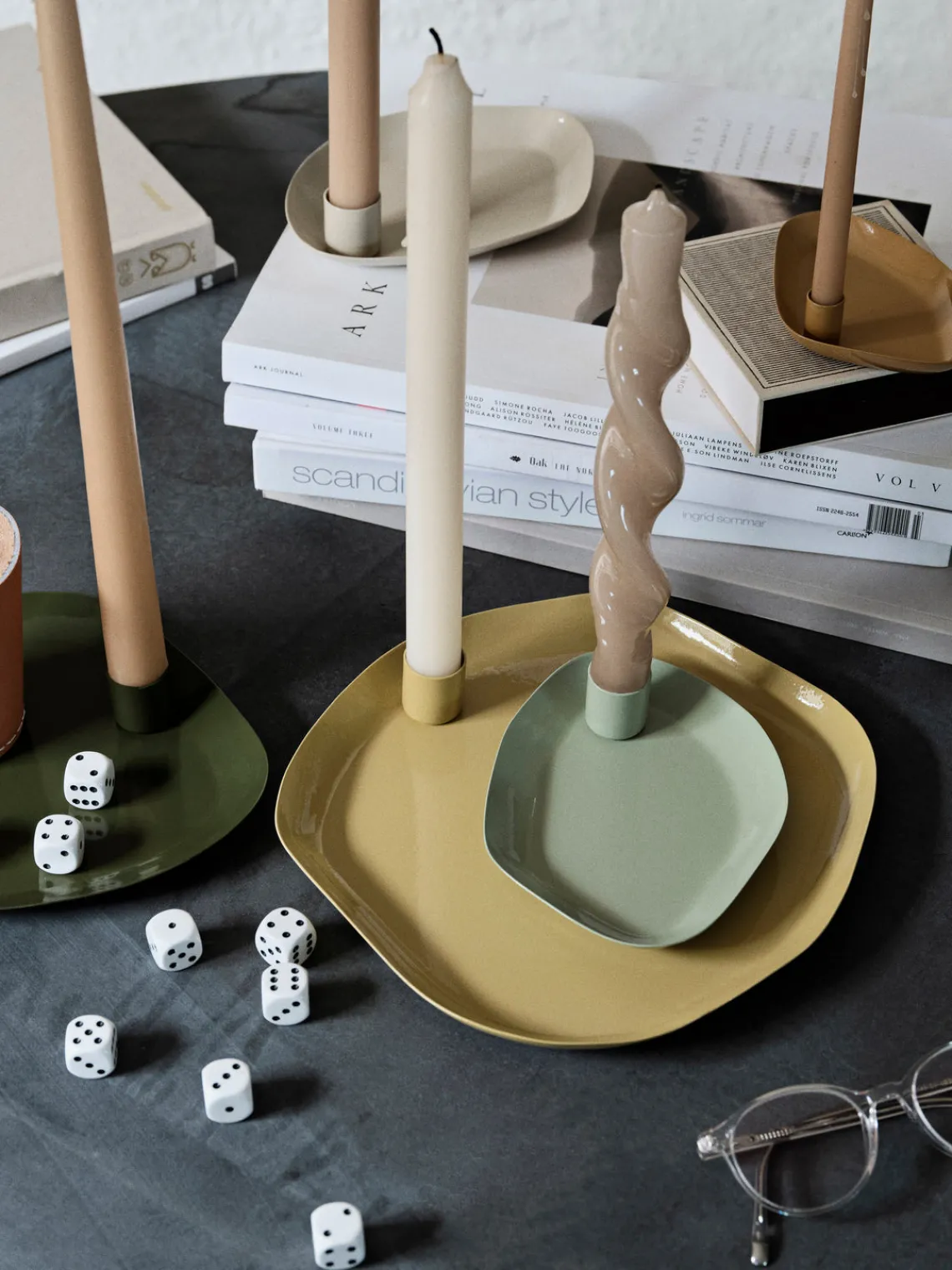 Outlet Velas cónicas artesanales Twist, 2 uds. Velas Decorativas|Jarrones