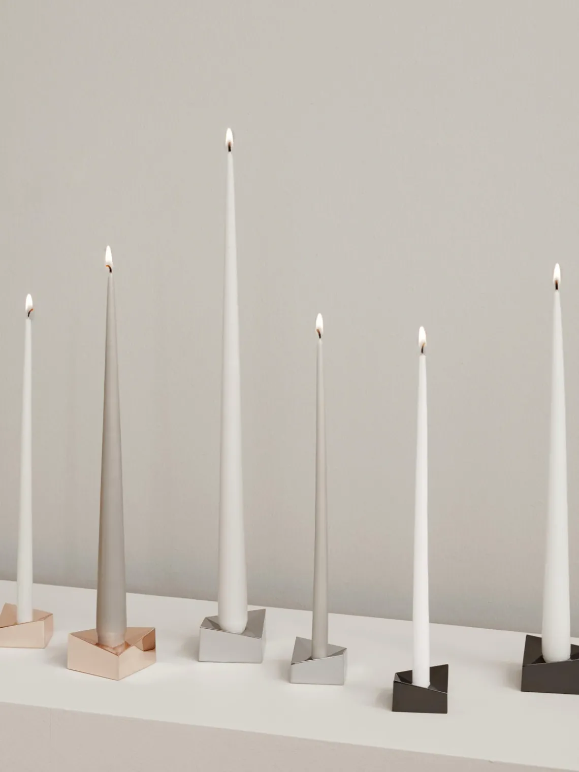 New Velas cónicas Ester, 4 uds. Velas Decorativas|Jarrones