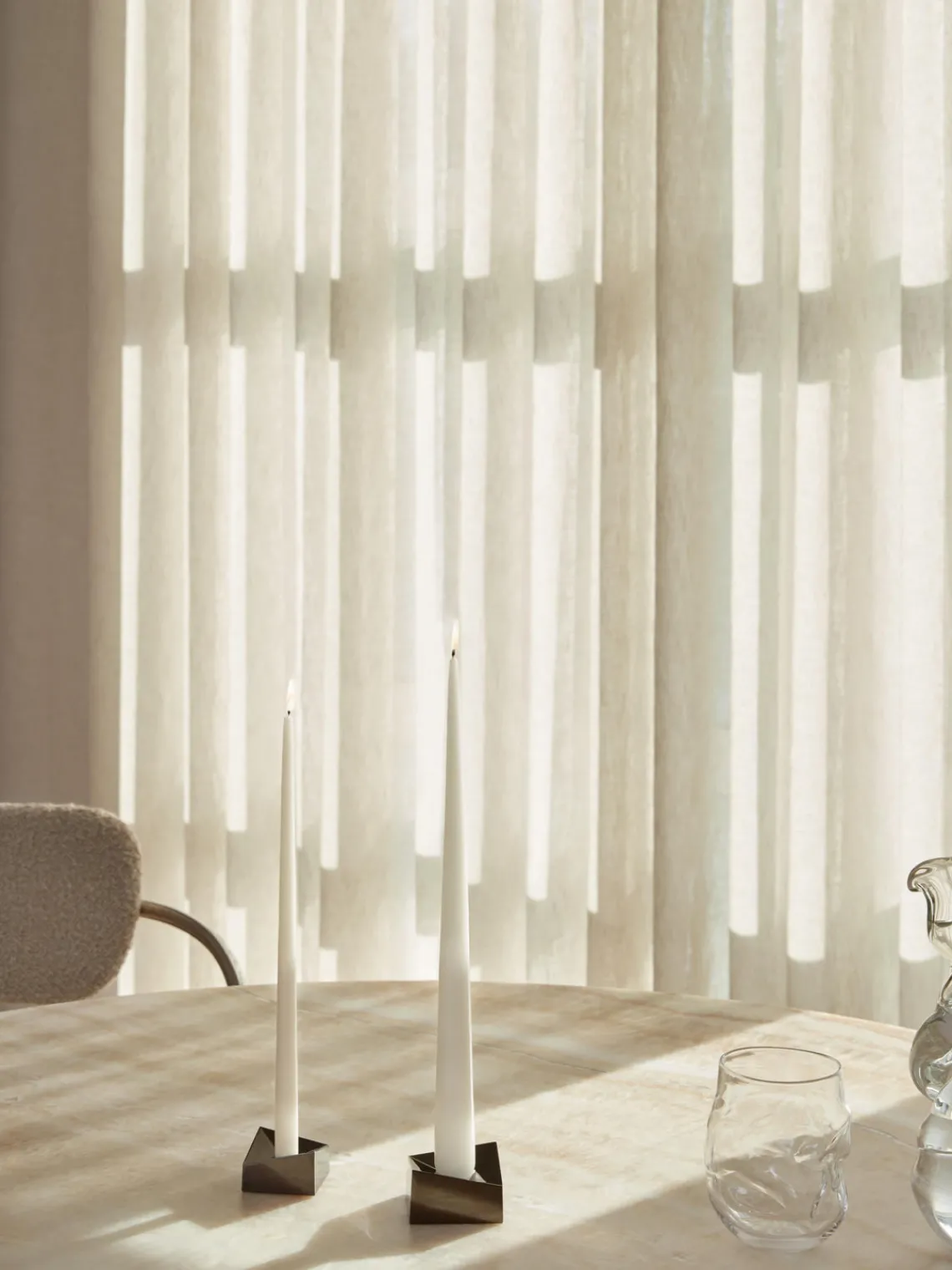 New Velas cónicas Ester, 4 uds. Velas Decorativas|Jarrones