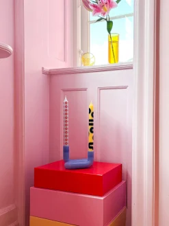 Velas Decorativas|Jarrones>Studio About Velas cónicas Happy, 4 uds. Amarillo claro, azul claro