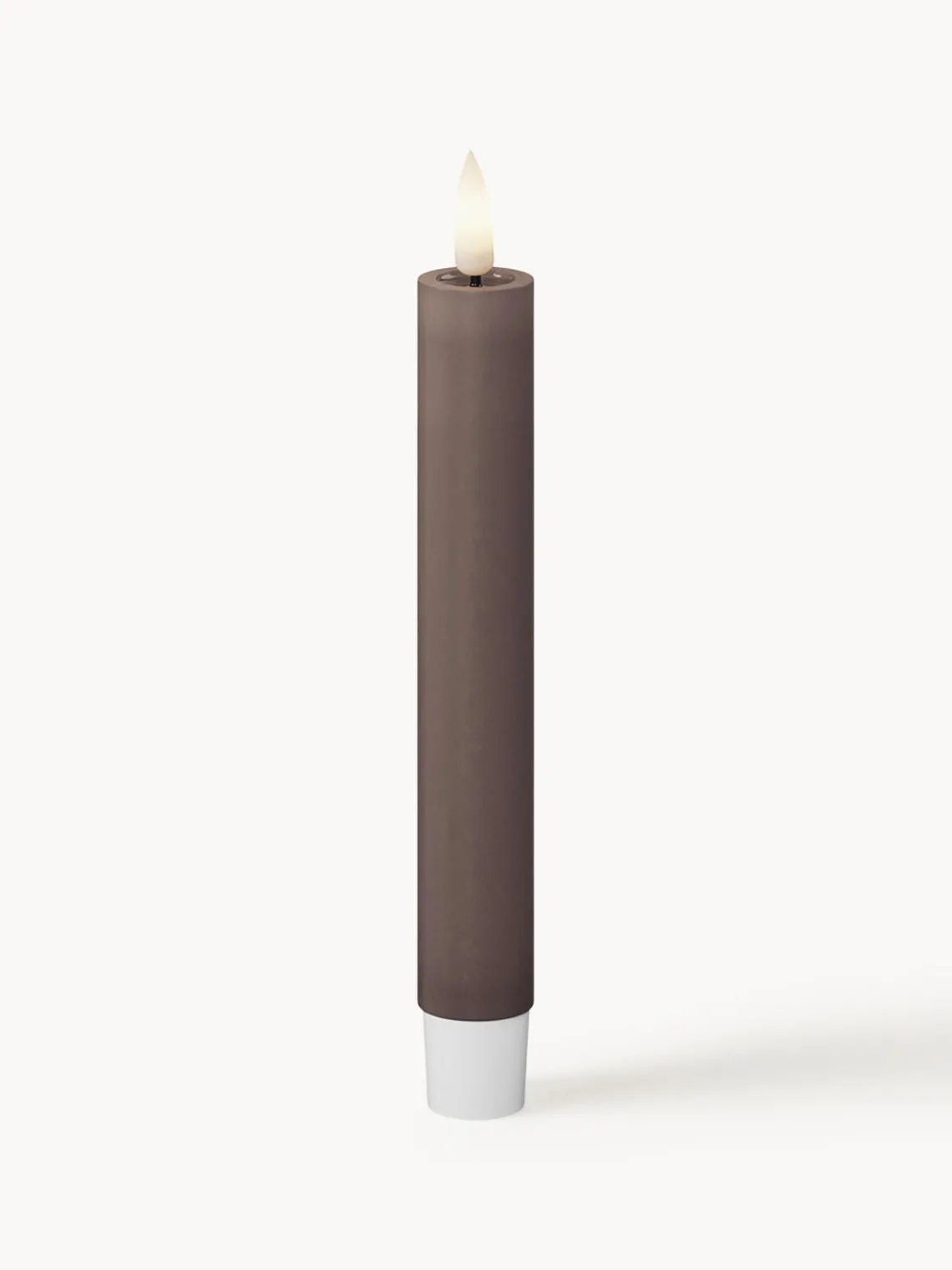 Velas Led|Velas Decorativas>Deluxe Homeart Velas cónicas LED artesanales Real Flame, 15 cm, 2 uds. Gris oscuro