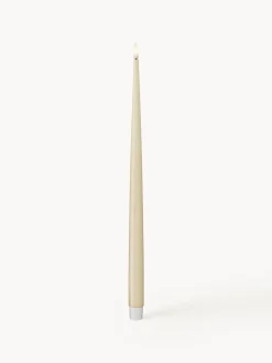 Velas Led|Velas Decorativas>Deluxe Homeart Velas cónicas LED artesanales Real Flame, 38 cm, 2 uds. Blanco crema