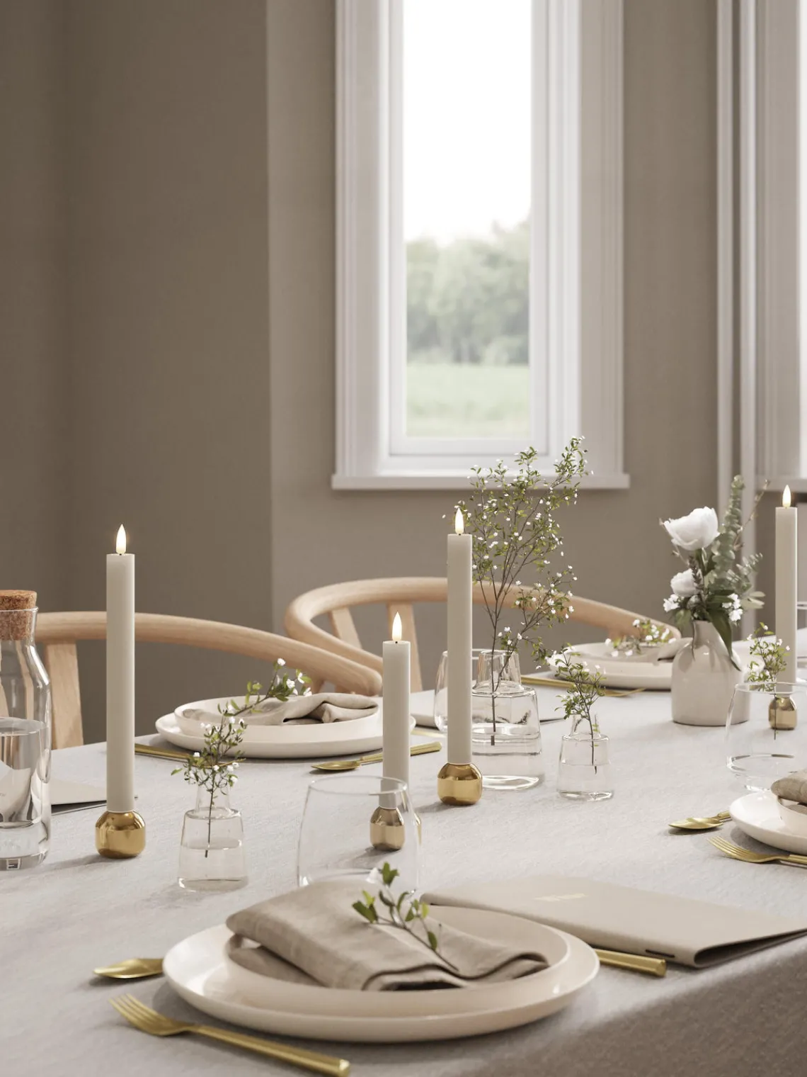 Clearance Velas cónicas LED artesanales Real Flame, 15 cm, 2 uds. Velas Led|Velas Decorativas