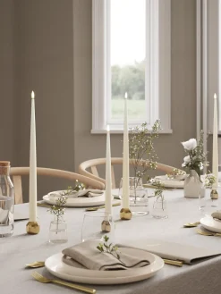 Velas Led|Velas Decorativas>Deluxe Homeart Velas cónicas LED artesanales Real Flame, 28 cm, 2 uds. Blanco crema