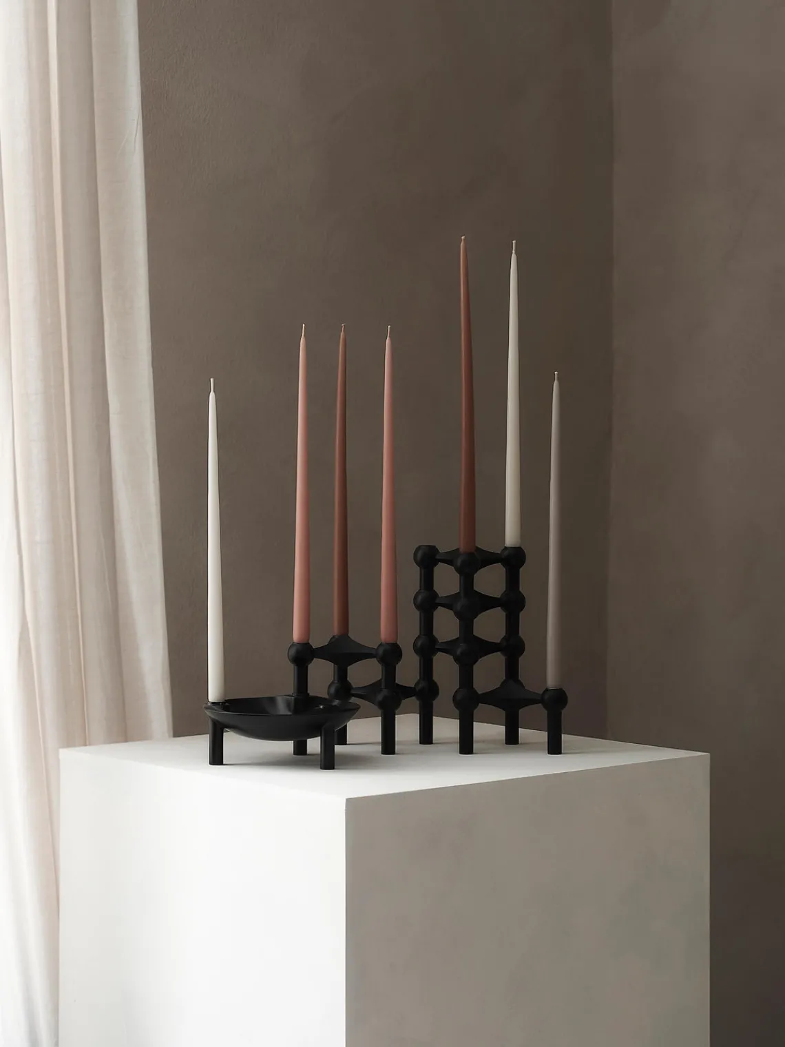 Velas Decorativas|Jarrones>STOFF Nagel Velas cónicas , 6 uds. Marrón