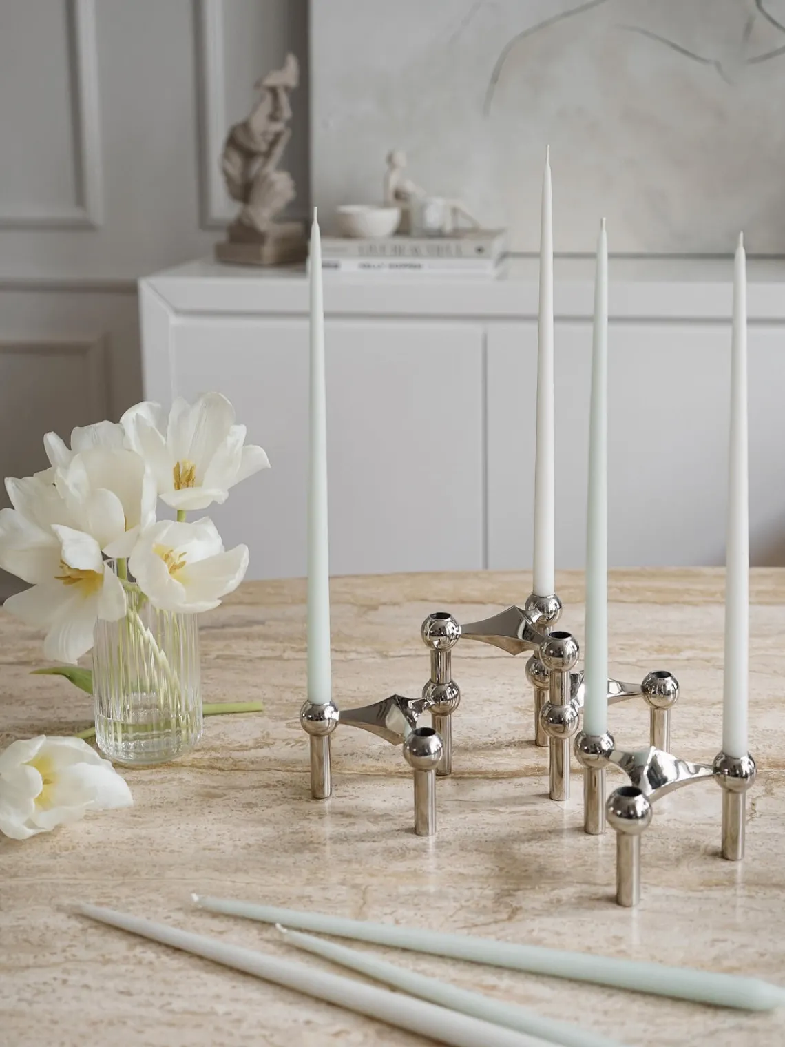 Velas finas , 6 uds. Velas Decorativas|Jarrones