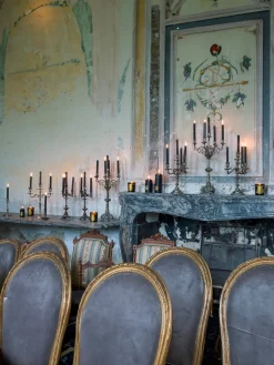 Velas Decorativas|Jarrones></noscript>Trudon Velas para cena artesanales Madeleine, 6 uds. Azul oscuro