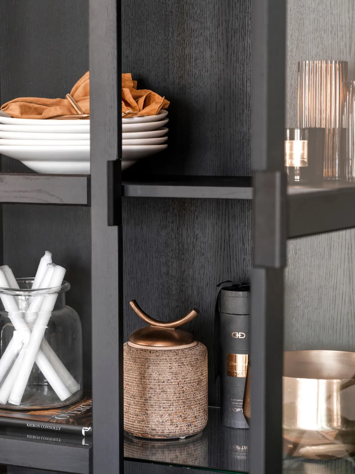 Vitrinas|Vitrinas>Rowico Home Vitrina de madera de roble Everett