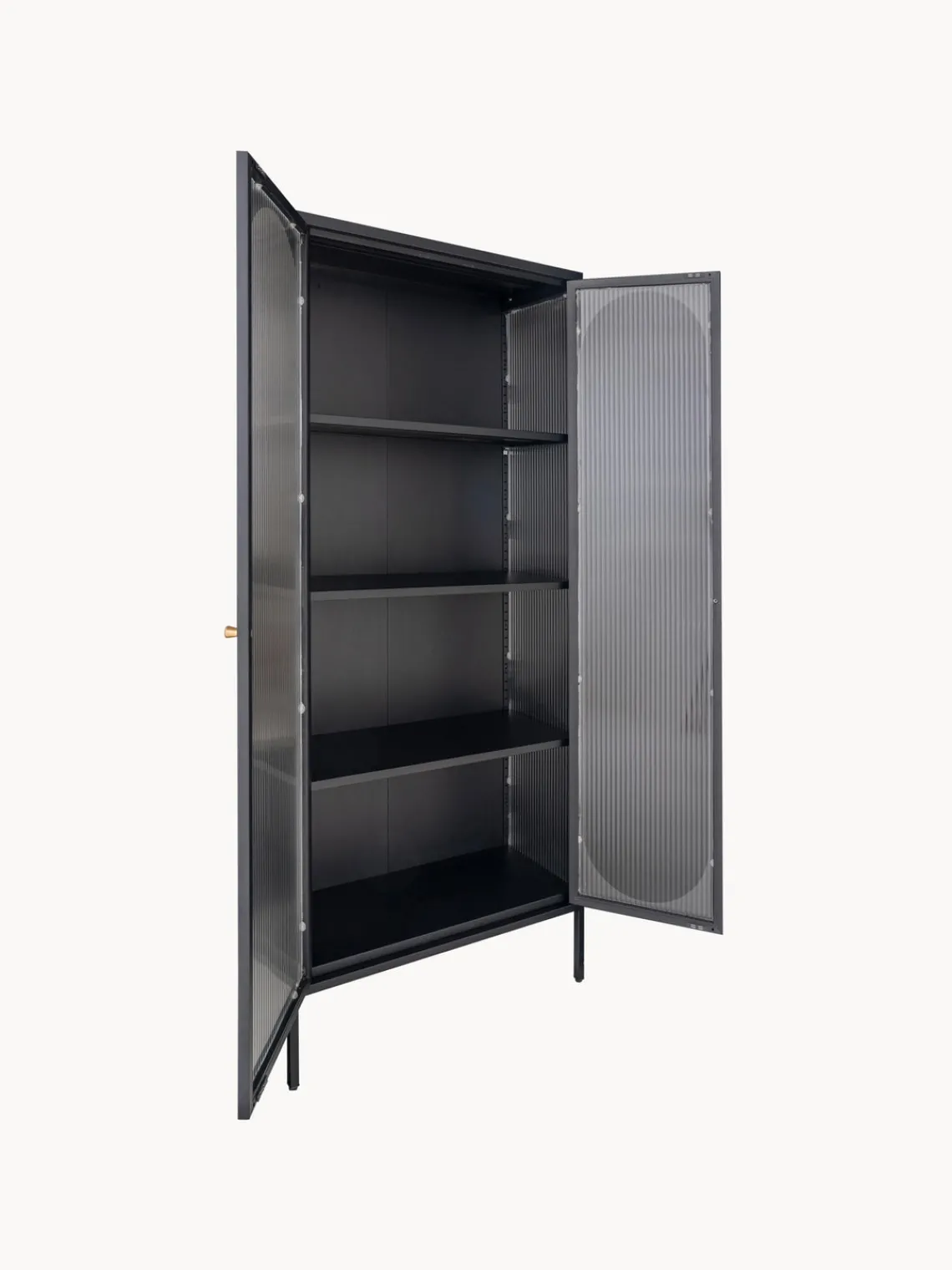 Vitrinas|Vitrinas>House Nordic Vitrina de metal con cristal acanalado Adelaide