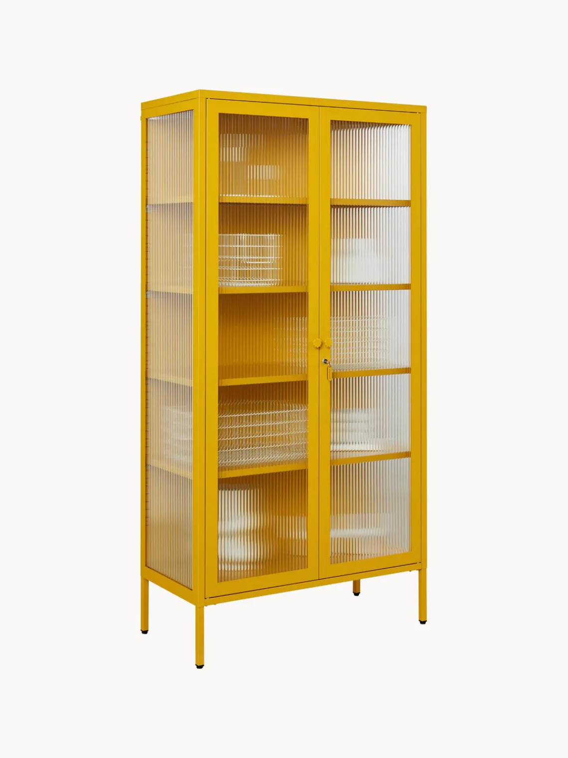 New Vitrina de metal con cristal acanalado The Collector Vitrinas|Vitrinas