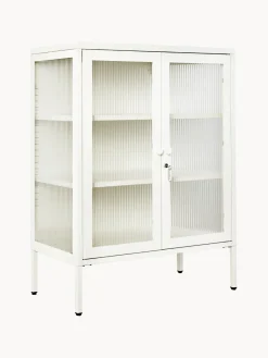 Vitrinas|Vitrinas>Mustard Made Vitrina de metal con cristal acanalado The Mixer Blanco Off White