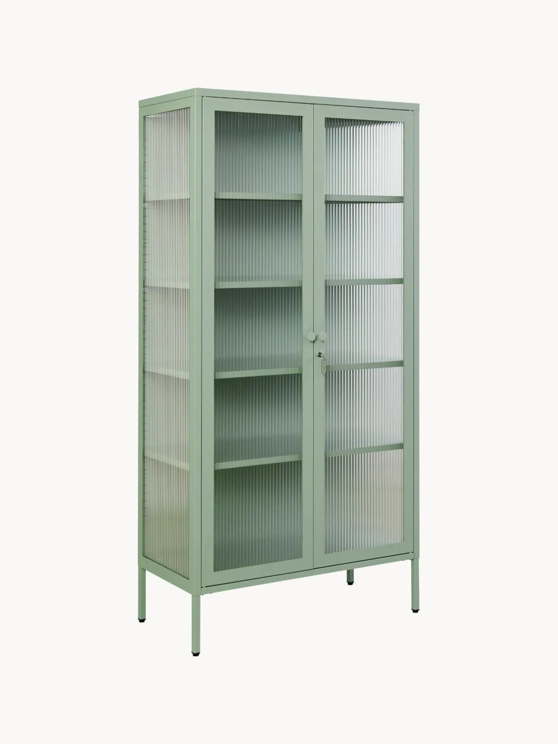 Outlet Vitrina de metal con cristal acanalado The Collector Vitrinas|Vitrinas