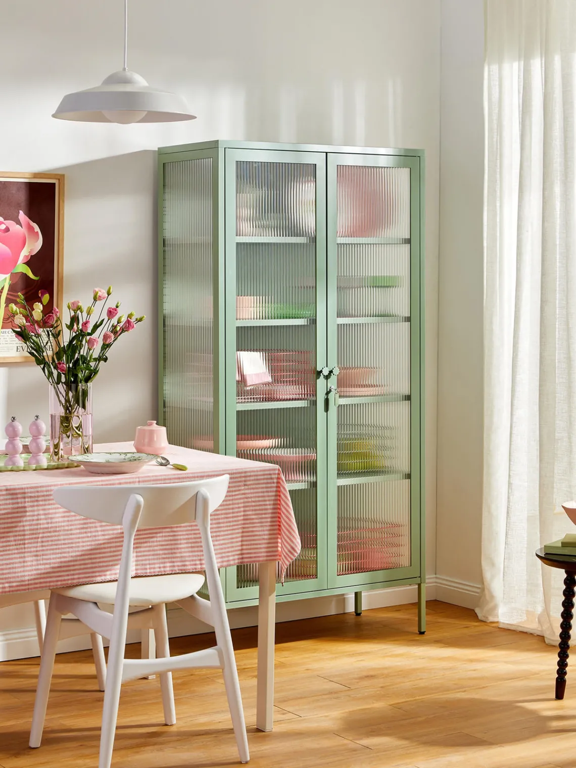 Outlet Vitrina de metal con cristal acanalado The Collector Vitrinas|Vitrinas