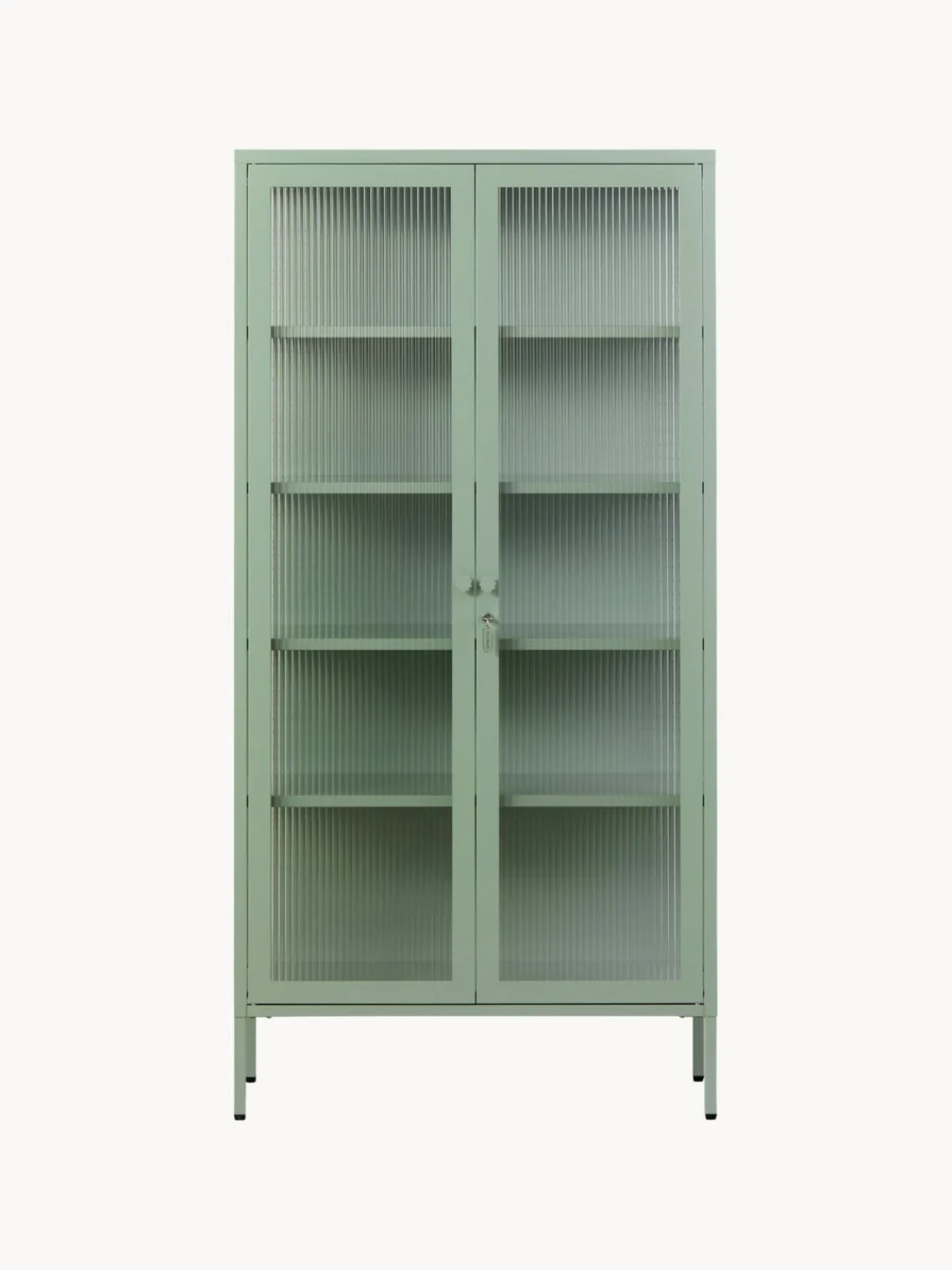 Outlet Vitrina de metal con cristal acanalado The Collector Vitrinas|Vitrinas