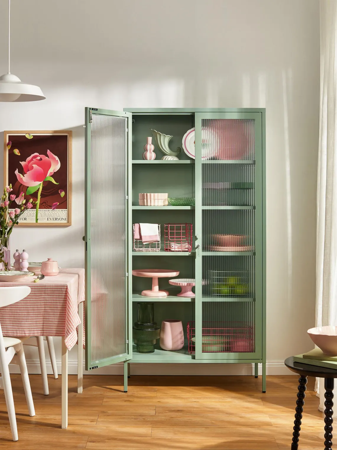 Outlet Vitrina de metal con cristal acanalado The Collector Vitrinas|Vitrinas