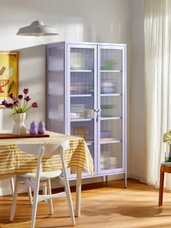 Outlet Vitrina de metal con cristal acanalado The Collector Vitrinas|Vitrinas