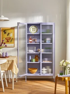 Outlet Vitrina de metal con cristal acanalado The Collector Vitrinas|Vitrinas