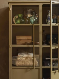 Vitrinas|Vitrinas> Vitrina de metal Exhibit Beige mate