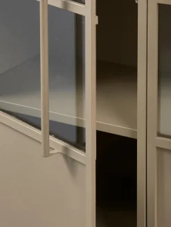 Vitrinas|Vitrinas></noscript> Vitrina de metal Exhibit Beige mate