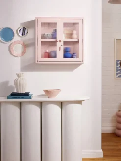 Estanterías De Pared|Vitrinas>Mustard Made Vitrina de pared The Kit Transparente, rosa claro