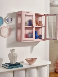 Estanterías De Pared|Vitrinas></noscript>Mustard Made Vitrina de pared The Kit Transparente, rosa claro