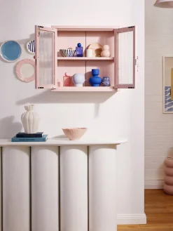 Estanterías De Pared|Vitrinas></noscript>Mustard Made Vitrina de pared The Kit Transparente, rosa claro